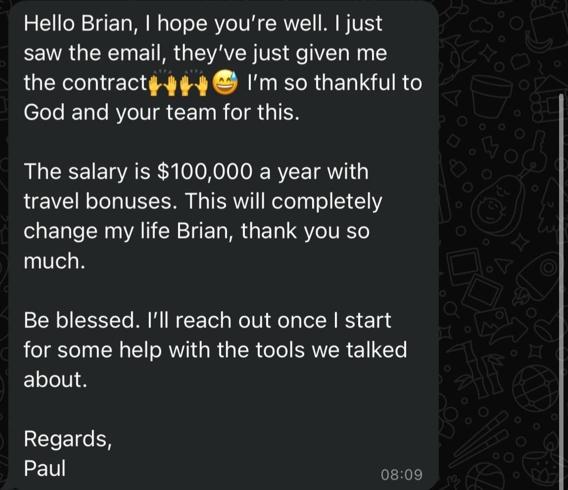 LinkedIn testimonial